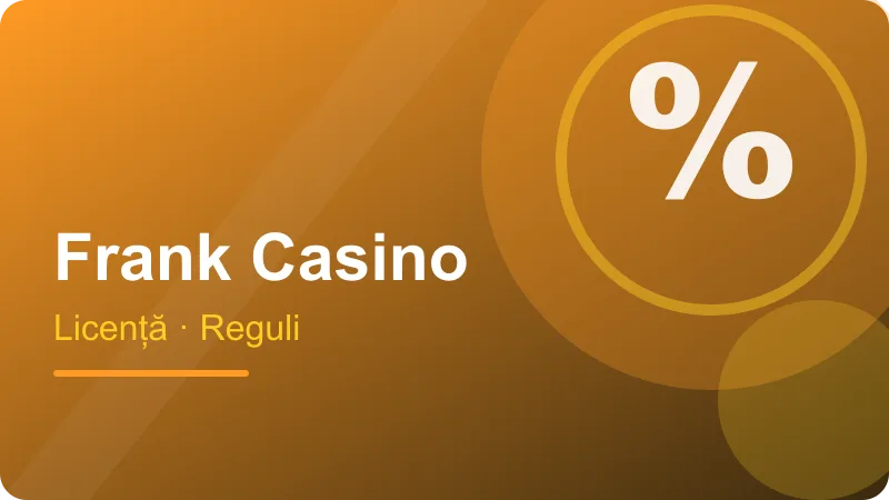 Frank Casino – Plăți în lei și licența ONJN Plăți în lei și licența ONJN – ilustrație pentru secțiunea Frank Casino